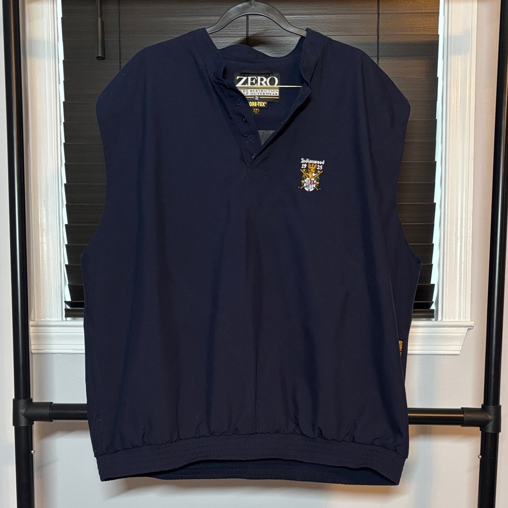Navy Gore Tex Golf Windbreaker Vest